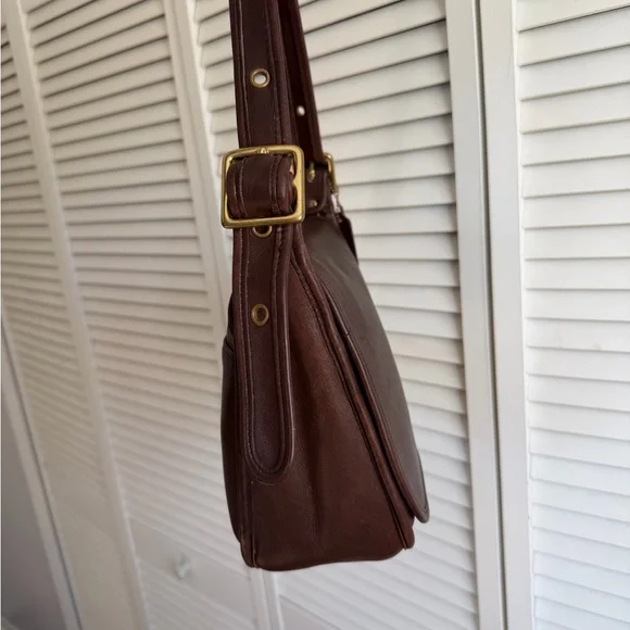 Vintage Coach Patricia Legacy Shoulder Bag Brown Flap 9951 - Picture 3 of 12